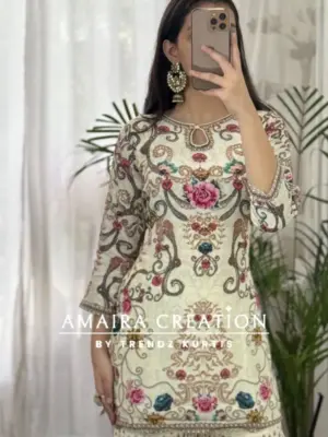 Premium Floral Dgital Printed Kurti Set for Women