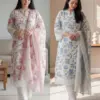 💫 ✨ Nazhakat – Elegant Printed & Embroidered Dress ✨🌸