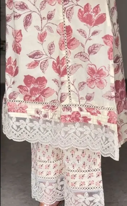 💫 ✨ Nazhakat – Elegant Printed & Embroidered Dress ✨🌸