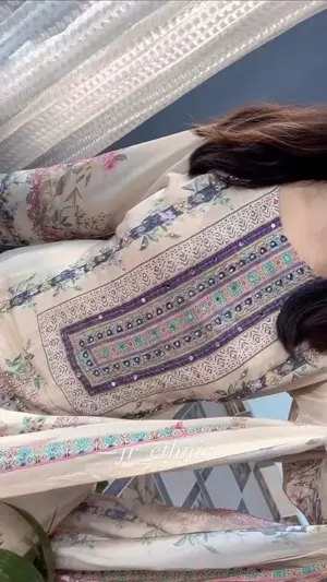 Lilac Silk Kurti Digital Print