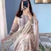 Lilac Silk Kurti Digital Print