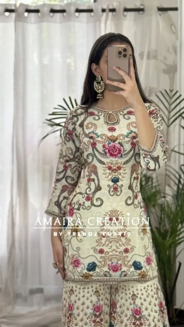 media_69f08487e6d21 Premium Floral Dgital Printed Kurti Set for Women