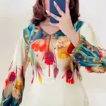 🌸 Floral Digital Print Long Dress
